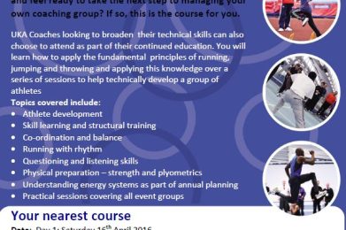 Poster Athletics Coach Course